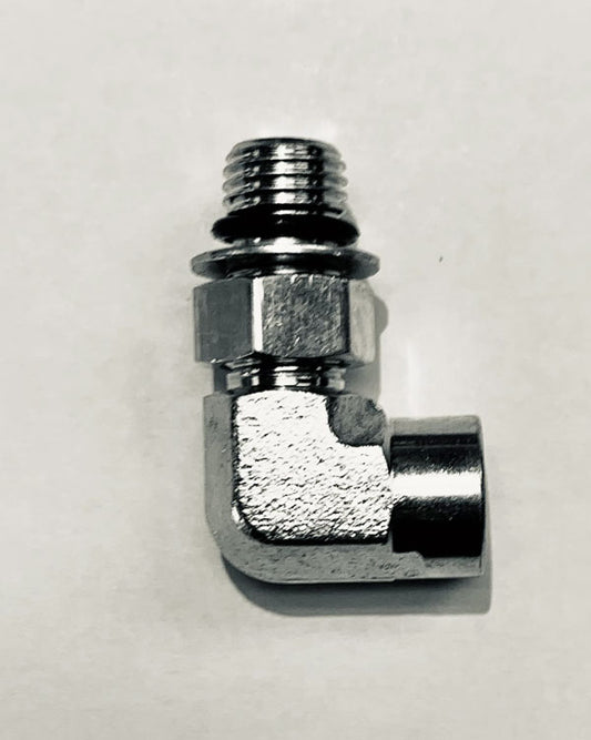 #13-002 FUEL BOWL PRESSURE PORT ADAPTER - 90 DEG ELBOW X 1/8 FNPT